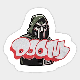 MF DOOM Mask and Logo Sticker